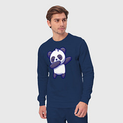 Костюм хлопковый мужской Dabbing panda, цвет: тёмно-синий — фото 2