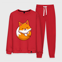 Костюм хлопковый мужской Orange fox, цвет: красный