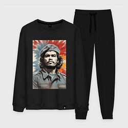 Костюм хлопковый мужской Портрет Че Гевара, цвет: черный