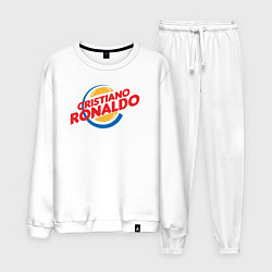 Костюм хлопковый мужской Ronaldo burger, цвет: белый