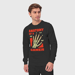 Костюм хлопковый мужской Anatomy of a gamer, цвет: черный — фото 2