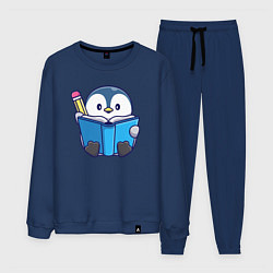 Костюм хлопковый мужской Пингвин ученик, цвет: тёмно-синий