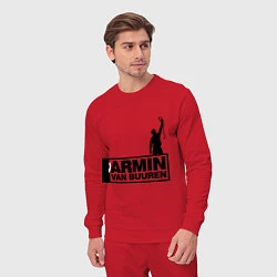 Костюм хлопковый мужской Armin van buuren, цвет: красный — фото 2