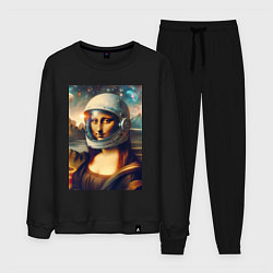 Костюм хлопковый мужской Mona Lisa astronaut - neural network, цвет: черный