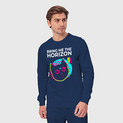 Костюм хлопковый мужской Bring Me the Horizon rock star cat, цвет: тёмно-синий — фото 2