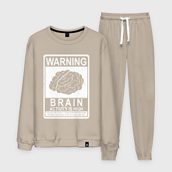 Мужской костюм Warning - high brain activity