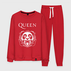 Костюм хлопковый мужской Queen rock panda, цвет: красный