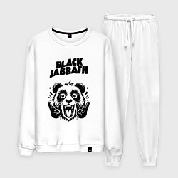 Костюм хлопковый мужской Black Sabbath - rock panda, цвет: белый