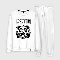 Костюм хлопковый мужской Led Zeppelin - rock panda, цвет: белый