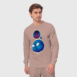 Костюм хлопковый мужской Тошнотик, цвет: пыльно-розовый — фото 2
