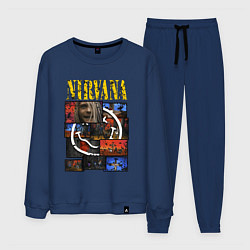 Костюм хлопковый мужской Nirvana heart box, цвет: тёмно-синий