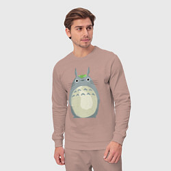 Костюм хлопковый мужской Neighbor Totoro, цвет: пыльно-розовый — фото 2