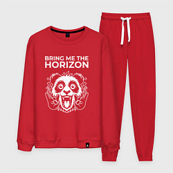 Костюм хлопковый мужской Bring Me the Horizon rock panda, цвет: красный