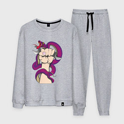 Костюм хлопковый мужской Кобра вьется вокруг руки механика, цвет: меланж