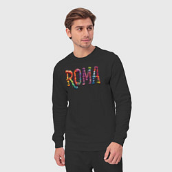 Костюм хлопковый мужской Roma yarn art, цвет: черный — фото 2
