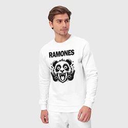 Костюм хлопковый мужской Ramones - rock panda, цвет: белый — фото 2