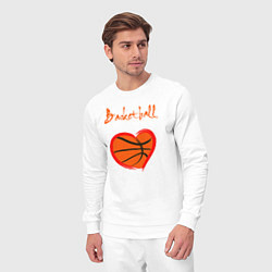 Костюм хлопковый мужской Basket love, цвет: белый — фото 2