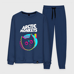 Костюм хлопковый мужской Arctic Monkeys rock star cat, цвет: тёмно-синий