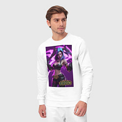 Костюм хлопковый мужской League of Legends Akali Kda, цвет: белый — фото 2