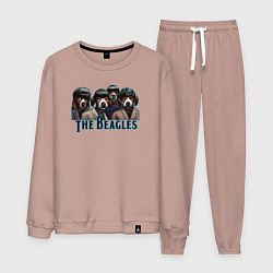 Костюм хлопковый мужской Beatles beagles, цвет: пыльно-розовый
