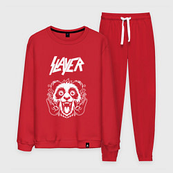 Костюм хлопковый мужской Slayer rock panda, цвет: красный