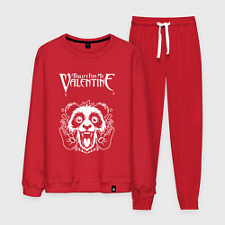 Костюм хлопковый мужской Bullet For My Valentine rock panda, цвет: красный