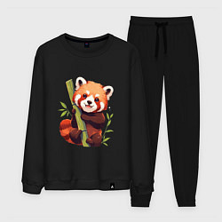 Костюм хлопковый мужской The Red Panda, цвет: черный