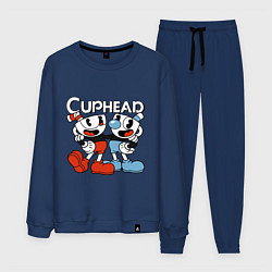 Костюм хлопковый мужской Cuphead and Mugman, цвет: тёмно-синий