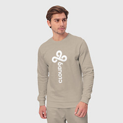 Костюм хлопковый мужской Cloud9 - vertical logo, цвет: миндальный — фото 2