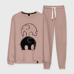 Мужской костюм Cute elephants