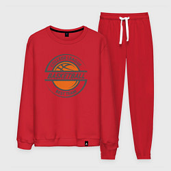 Костюм хлопковый мужской Basketball best team, цвет: красный