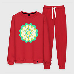 Мужской костюм Мандала зеленых оттенков