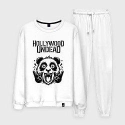 Костюм хлопковый мужской Hollywood Undead - rock panda, цвет: белый