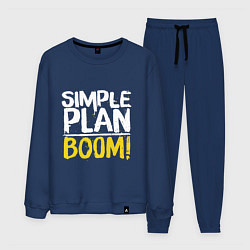 Костюм хлопковый мужской Simple plan - boom, цвет: тёмно-синий