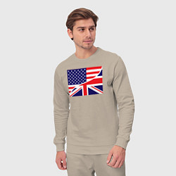 Костюм хлопковый мужской США и Великобритания, цвет: миндальный — фото 2