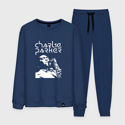 Костюм хлопковый мужской Charlie Parker jazz legend, цвет: тёмно-синий