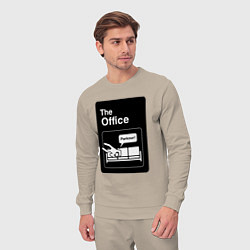 Костюм хлопковый мужской Паркур и офис, цвет: миндальный — фото 2