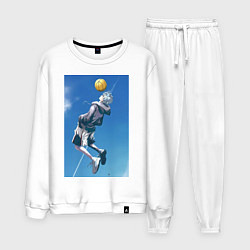 Костюм хлопковый мужской Баскетбол Тэцуя Куроко арт, цвет: белый