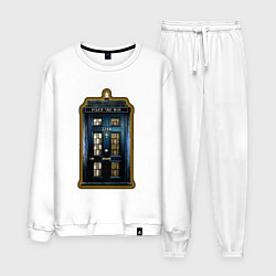 Костюм хлопковый мужской Tardis Sherlock, цвет: белый