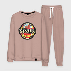 Костюм хлопковый мужской Spain, цвет: пыльно-розовый