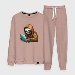 Мужской костюм Ленивец за ноутбуком