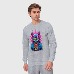 Костюм хлопковый мужской Трендовая сова, цвет: меланж — фото 2