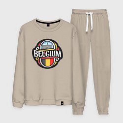 Костюм хлопковый мужской Belgium, цвет: миндальный