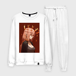 Костюм хлопковый мужской Человек-бензопила Макима Общественная безопасность, цвет: белый