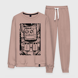 Костюм хлопковый мужской В душе я астронавт, цвет: пыльно-розовый