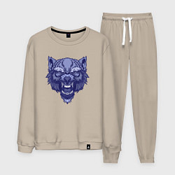 Мужской костюм Синий гневный волк
