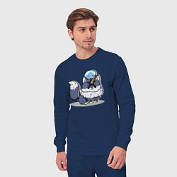 Костюм хлопковый мужской О моём перерождении в слизь Римуру Темпест на волк, цвет: тёмно-синий — фото 2