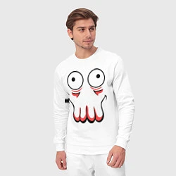 Костюм хлопковый мужской John Zoidberg Face, цвет: белый — фото 2