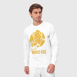 Костюм хлопковый мужской Vault boy like print, цвет: белый — фото 2