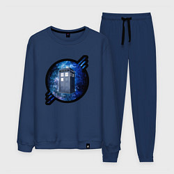 Костюм хлопковый мужской Tardis in space, цвет: тёмно-синий